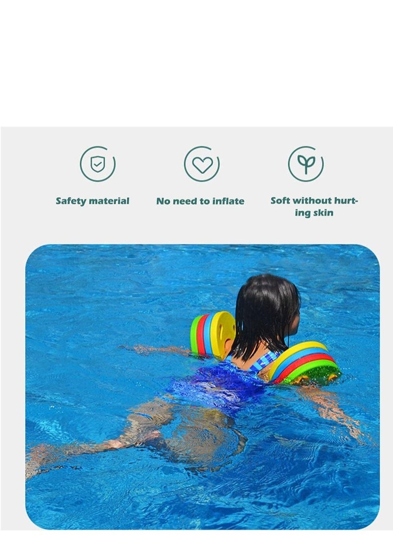 Swimming Arm Floats EVA Foam Arm Bands Floating Sleeves, Water Wings Swimming Arm Floats for 4 14 Year Old Kids Pool Baby Swimming Circles Summer Pool Swimming Supplies 6PCs - Image 5